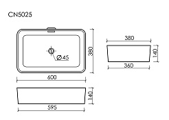 Ceramicanova Мебельная раковина Element 60 CN5025 белая – фотография-6