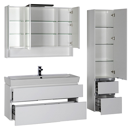 Aquanet Мебель для ванной "Виго 120" белая – картинка-7