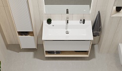 Jorno Тумба под раковину Tossony 90 сонома светлая/белый Toss.01.90/P/SS-W/JR – фотография-8