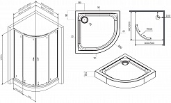 Am.Pm Душевой уголок X-Joy Twin Slide 90x90 W88G-205-090BT – фотография-6