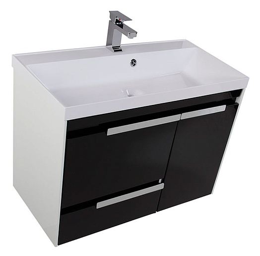 Aquanet Тумба с раковиной "Тиволи 90" черная – картинка-7