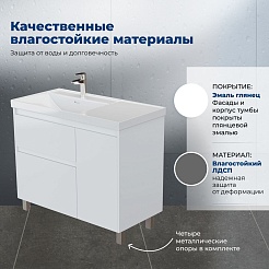 Aquanet Мебель для ванной Nova Lite 2.0 90 L белая – фотография-21