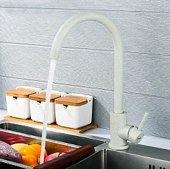 Frap Смеситель для кухни F40899-2 серый – фотография-3