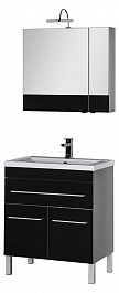 Aquanet Мебель для ванной Верона 75 черная напольная (231034) – фотография-1
