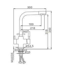 Frap Смеситель для кухни H52 F4352-20 бежевый – фотография-3