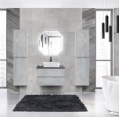 Cezares Тумба под раковину Molveno-46 80 подвесная beton – фотография-2