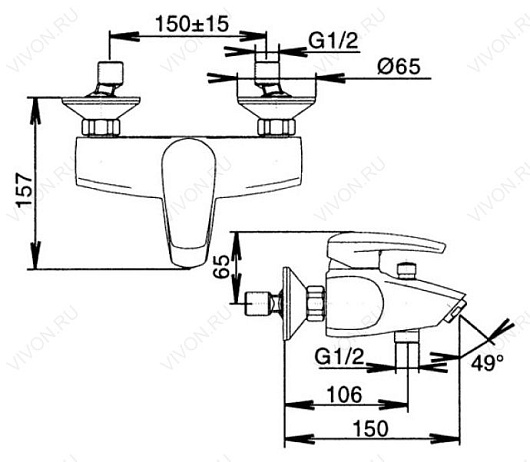 Jacob Delafon Смеситель Panache E71241-CP – фотография-2
