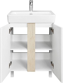 Акватон Тумба с раковиной Кантри 60 белая/дуб верона – фотография-3