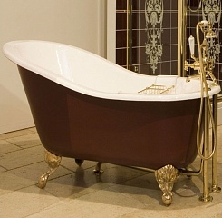 Фэма Чугунная ванна "Beatrice", ножки золото, покрытие RAL, матовое – фотография-3