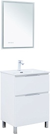 Aquanet Мебель для ванной Алвита New 60 Flat белая матовая – фотография-4