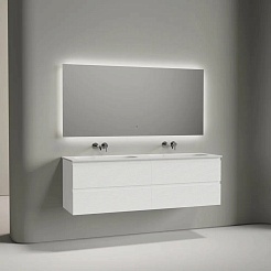 Sancos Тумба с раковиной Folk 160 bianco раковина Grace 161 с двумя чашами CN7023wx – фотография-7