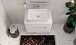 Jorno Тумба с раковиной Bosko 75 белая Bos.01.75/P/W подвесная – фотография-7