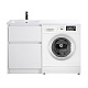 BelBagno Тумба с раковиной Kraft LVD 58 напольная Bianco Opaco под стиральную машину левосторонняя – фотография-12