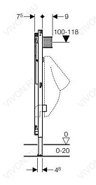 Geberit Система инсталляции для писсуаров "Duofix" 111.616.00.1 для ручного смыва – фотография-3