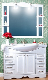 Бриклаер Мебель для ванной Анна 120 белая – фотография-1