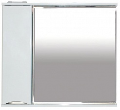 Misty Зеркало-шкаф Элвис 85 L белая эмаль – фотография-1