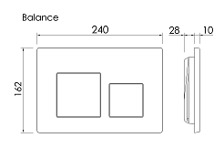 Ceramicanova Кнопка смыва Balance Square CN12-002CH хром глянцевый – фотография-3