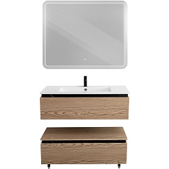 Cezares Тумба с раковиной Slider 100 с 2 ящиками дуб тангент – фотография-10