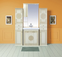 Misty Мебель для ванной Olimpia Lux 75 L бежевая патина – фотография-2