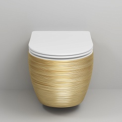 Grossman Унитаз подвесной Color GR-4411GWS золото – фотография-4