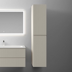 Sancos Шкаф пенал Snob T 35 подвесной бежевый матовый (beige soft) – фотография-2