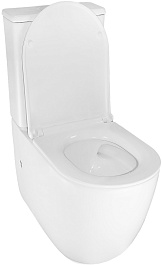 Azario Унитаз-компакт Riano AZ-1307A безободковый с бачком с сиденьем микролифт белый – фотография-6