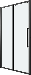 Grossman Душевая дверь в нишу Cosmo 100x195 профиль черный матовый стекло прозрачное – фотография-2