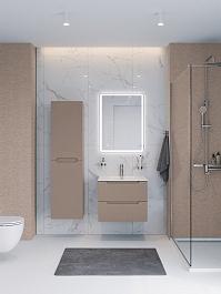 BelBagno Тумба с раковиной Etna 60 подвесная бежевая матовая – фотография-5