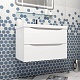 Opadiris Мебель для ванной Элеганс 80 с зеркалом подвесная белая матовая – фотография-16