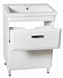 Style Line Мебель для ванной Лотос 60 Люкс белая PLUS – фотография-3