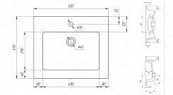 Corozo Мебель для ванной Гольф 65, сонома – фотография-6