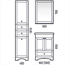Corozo Шкаф-пенал Техас 40 – фотография-3