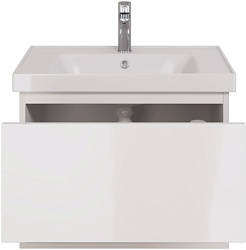 Dreja Тумба с раковиной Perfecto 70 подвесная белая – фотография-9