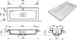 Vivon Тумба с раковиной Ostin 80 напольная черная матовая – фотография-21