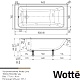Wotte Ванна чугунная Line 150х70 – картинка-6