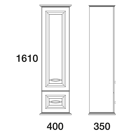  Пенал для ванной Mero белый – картинка-5