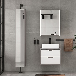 Equil Зеркальный шкаф Smile 60 R лен антрацит – фотография-4