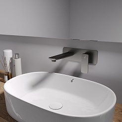 Oliveeka Смеситель для раковины D OL-869003-BGM матовый оружейный металл – фотография-2