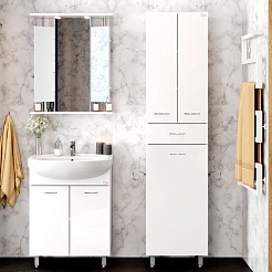 Onika Шкаф пенал Модерн 60 с б/к белый – фотография-5