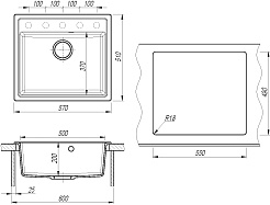 Dr. Gans Мойка кухонная Ника 570 базальт – фотография-4