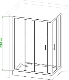 Royal Bath Душевой уголок 100/90 HPD RB9100HPD-T-CH – фотография-5