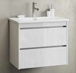  Тумба с раковиной Фреш 60 белый/белый – фотография-1