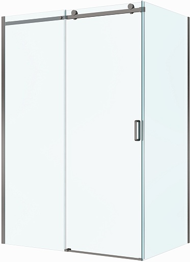 BelBagno Душевой уголок Soft Close-2 SOFT_CLOSE-2-AH-1-150/100-C-GM 150x100 профиль оружейная сталь стекло прозрачное – фото-1