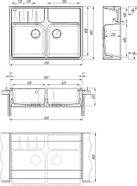 Florentina Мойка кухонная Вилладжио 900 жасмин – фотография-5