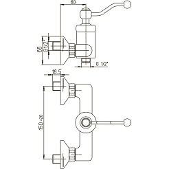 Paini Смеситель для душа Duomo 88F3511 старая бронза – фотография-3
