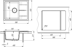 Dr. Gans Мойка кухонная Ника 580 графит – фотография-4