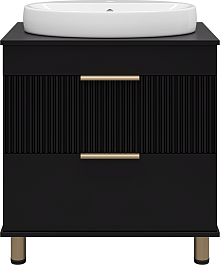Brevita Тумба с раковиной Enfida 70 черная – фотография-1