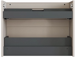 Aquanet Тумба с раковиной Nova Lite 2.0 75 подвесная бежевая матовая – фотография-9