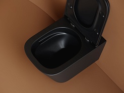 Ceramicanova Подвесной унитаз Union Торнадо CN4009TMB безободковый чёрный матовый – фотография-5