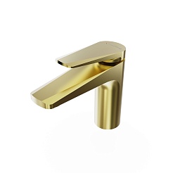 Tokito Смеситель для раковины KIN брашированное золото TOK-KIN-1011 – фотография-9